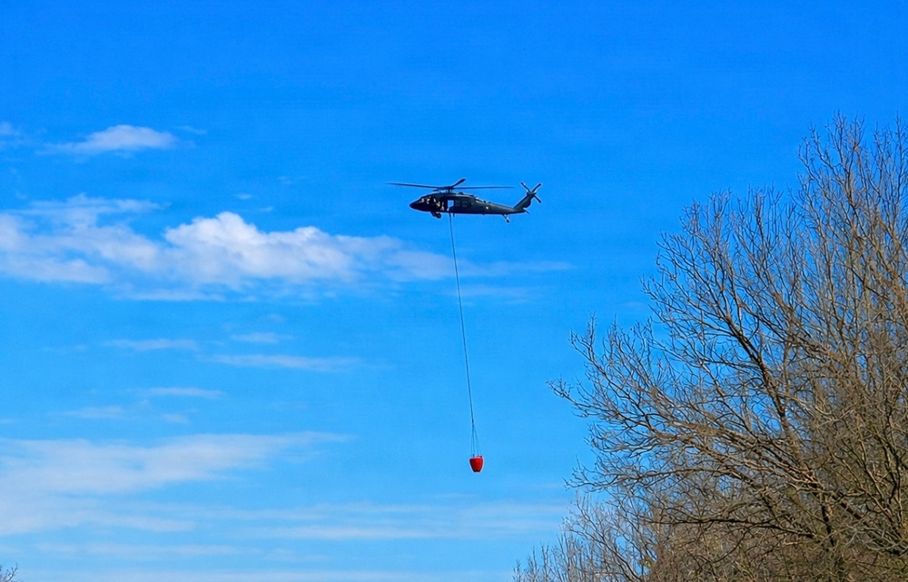 Wisconsin National Guard Black Hawks complete 2026 Bambi bucket wildfire training at Fort McCoy
