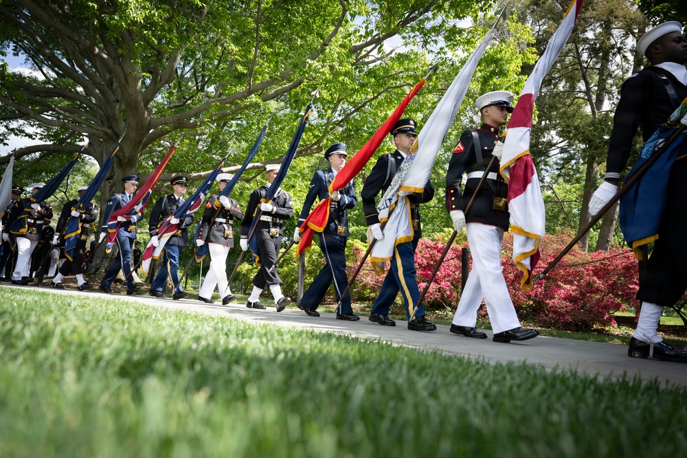 King Charles III and Queen Camilla Visit Arlington National Cemetery