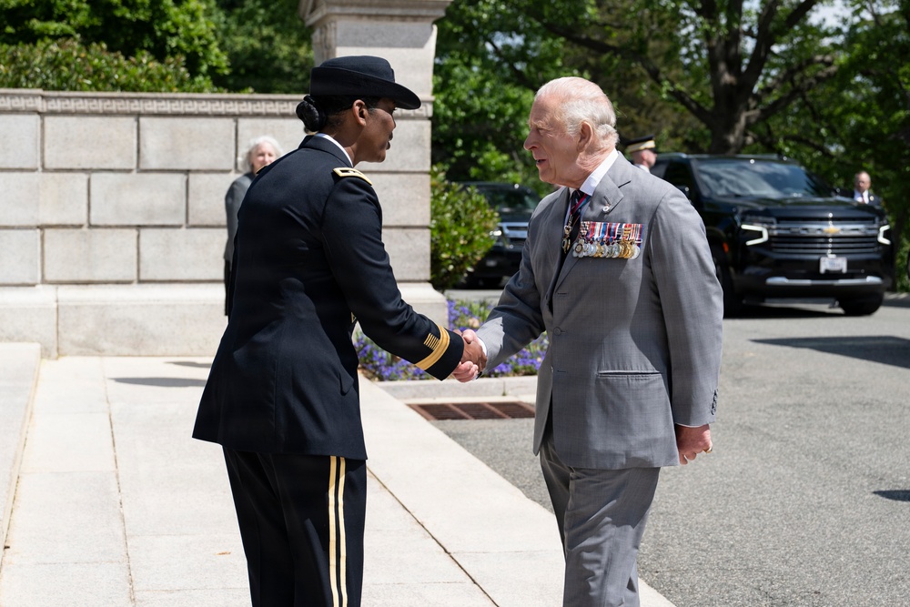 King Charles III and Queen Camilla Visit Arlington National Cemetery