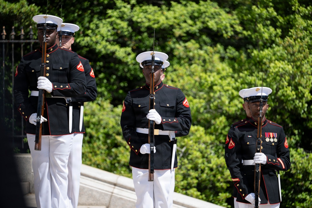 King Charles III and Queen Camilla Visit Arlington National Cemetery