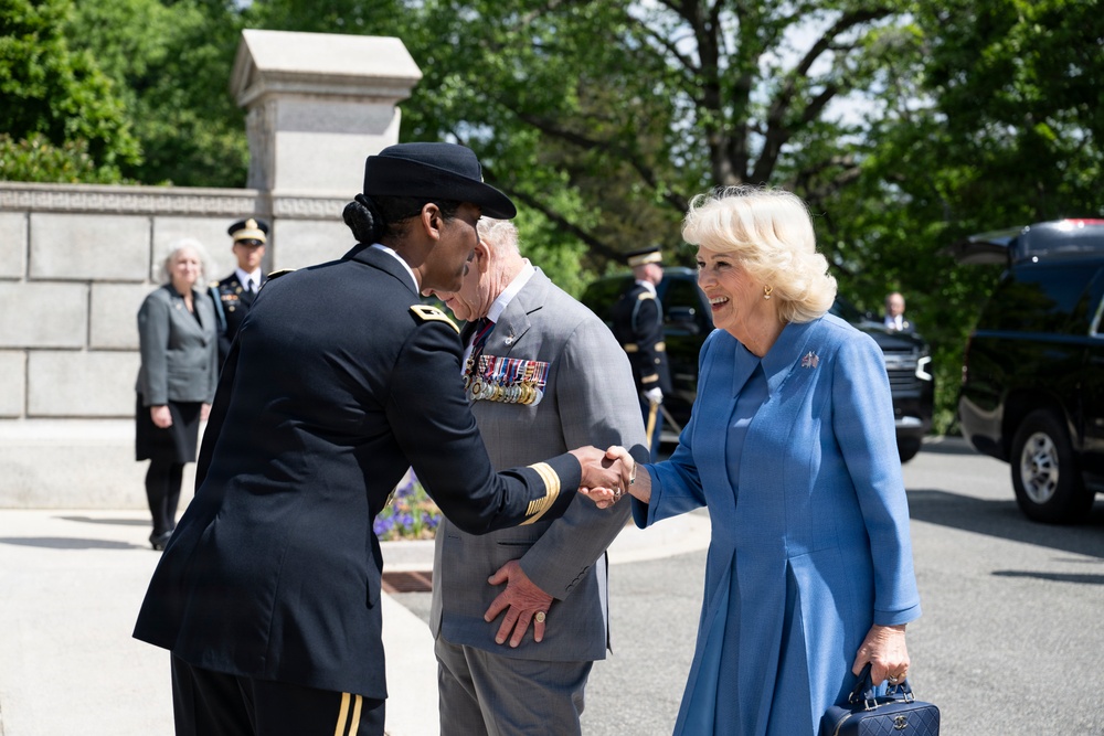 King Charles III and Queen Camilla Visit Arlington National Cemetery