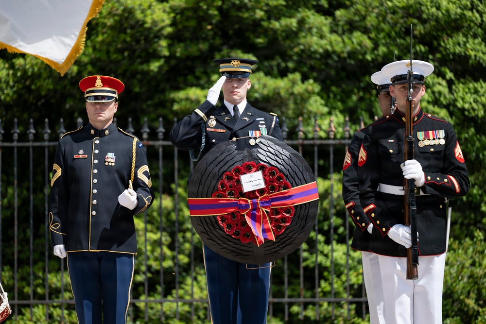 King Charles III and Queen Camilla Visit Arlington National Cemetery