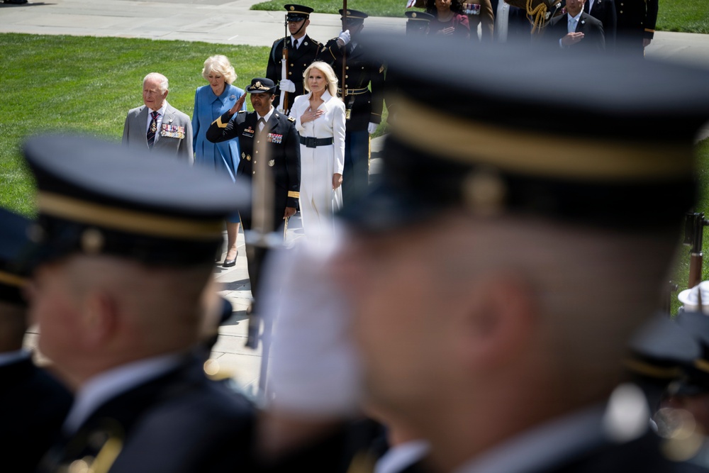 King Charles III and Queen Camilla Visit Arlington National Cemetery