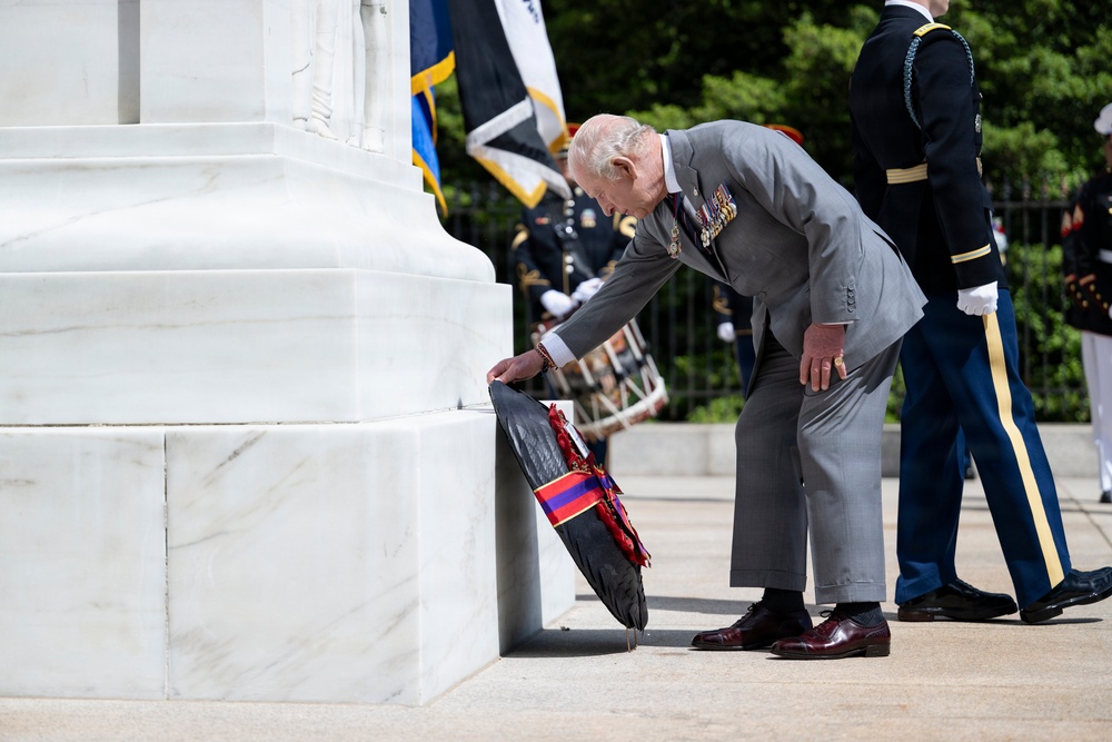 King Charles III and Queen Camilla Visit Arlington National Cemetery