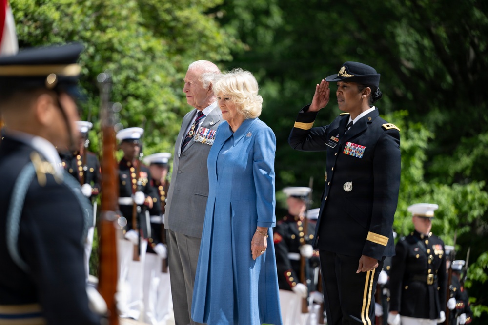 King Charles III and Queen Camilla Visit Arlington National Cemetery