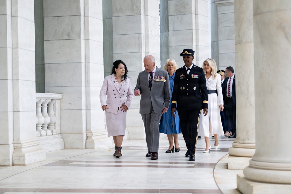 King Charles III and Queen Camilla Visit Arlington National Cemetery