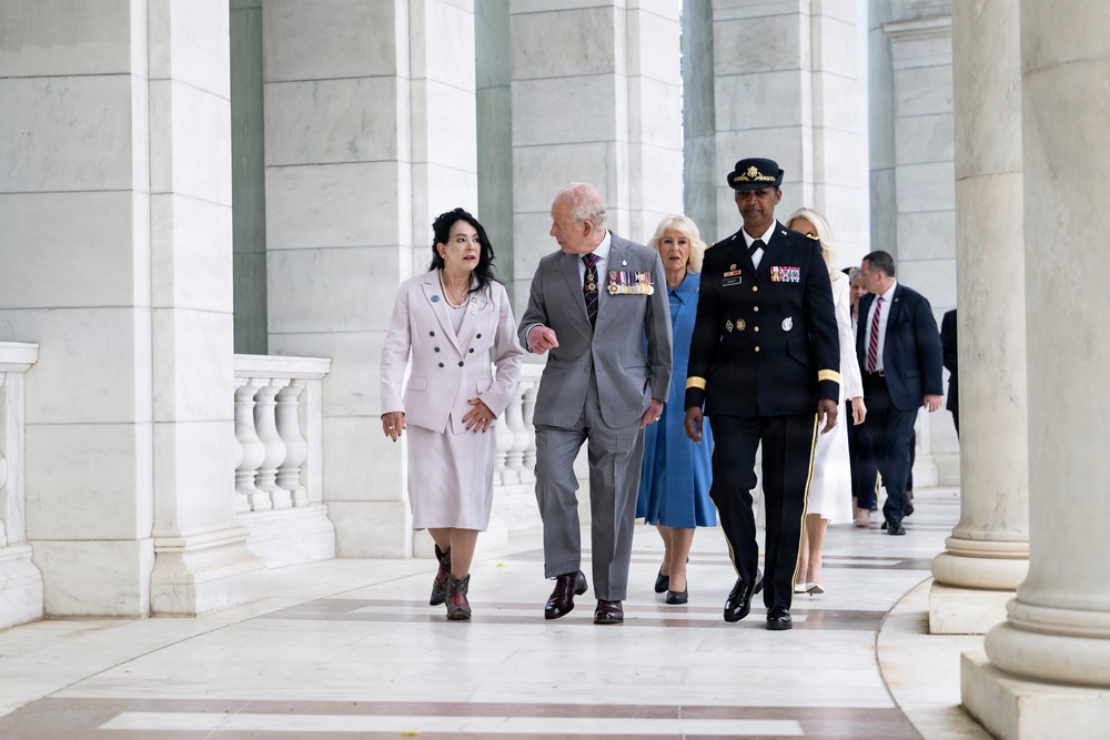 King Charles III and Queen Camilla Visit Arlington National Cemetery