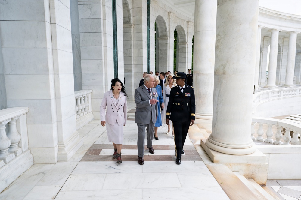 King Charles III and Queen Camilla Visit Arlington National Cemetery