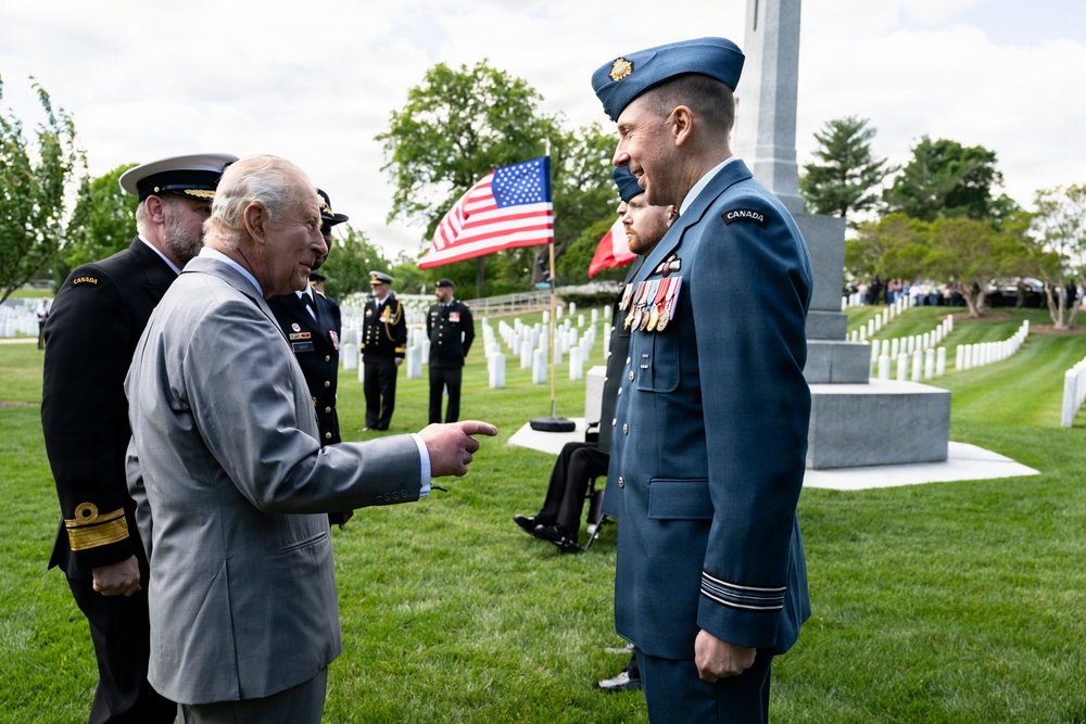King Charles III and Queen Camilla Visit Arlington National Cemetery