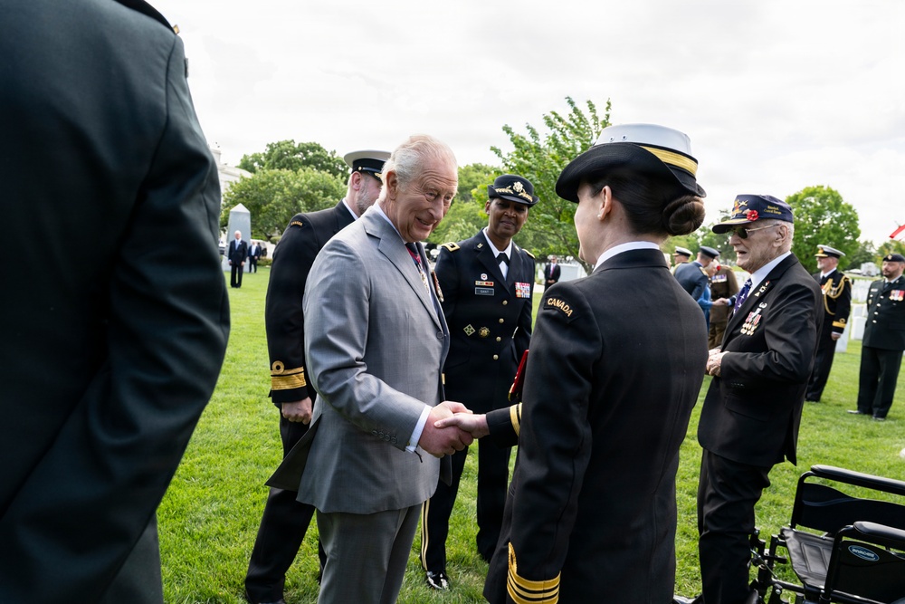 King Charles III and Queen Camilla Visit Arlington National Cemetery