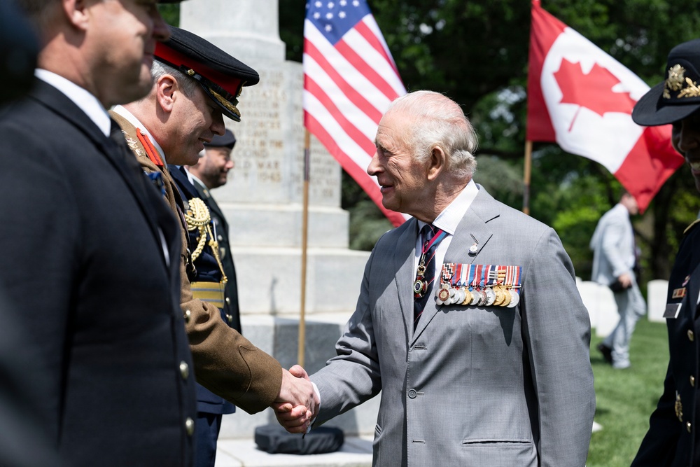 King Charles III and Queen Camilla Visit Arlington National Cemetery