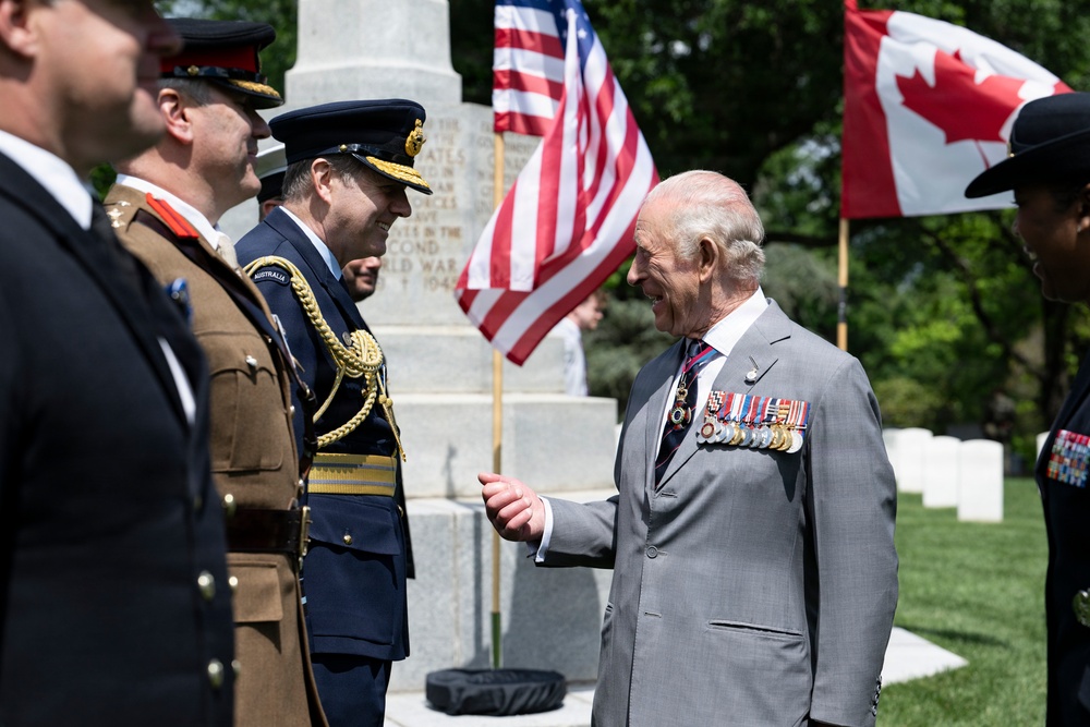 King Charles III and Queen Camilla Visit Arlington National Cemetery