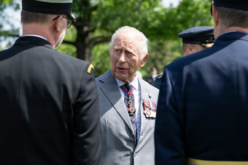 King Charles III and Queen Camilla Visit Arlington National Cemetery