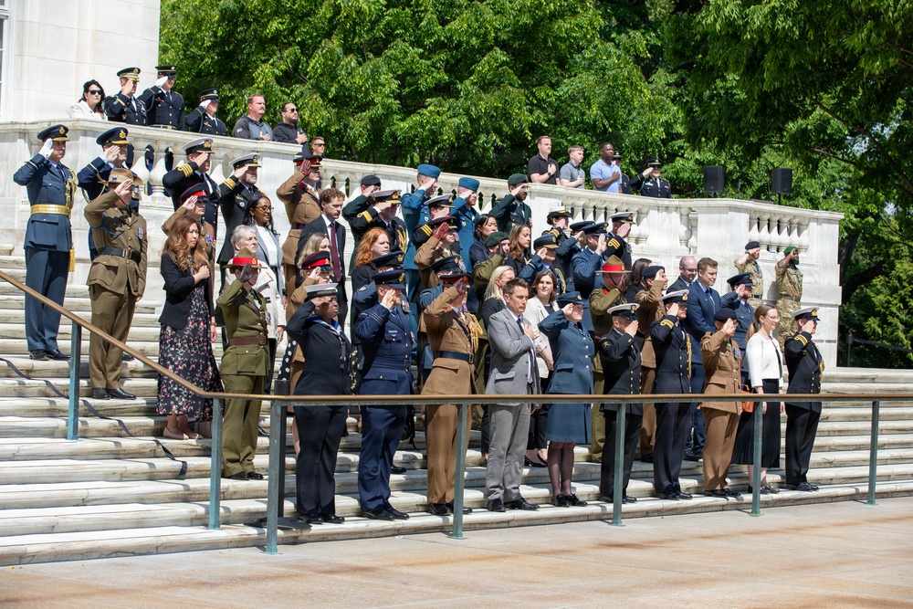King Charles III and Queen Camilla Lay Wreath at the Tomb of the Unknown Soldier