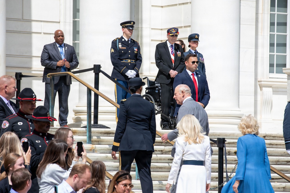 King Charles III and Queen Camilla Wreath-Laying Ceremony at Arlington National Cemetery