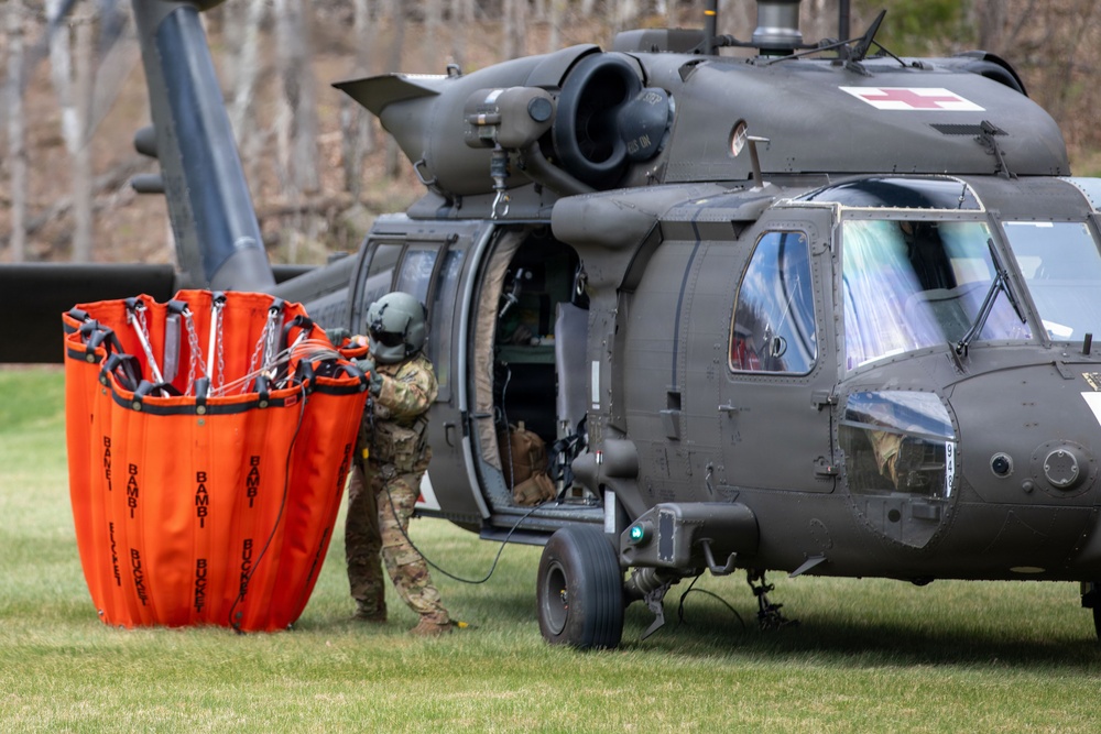 Vermont National Guard Soldiers train to fight forest fires