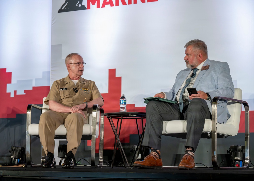 CNO delivers remarks during Modern Day Marine conference.