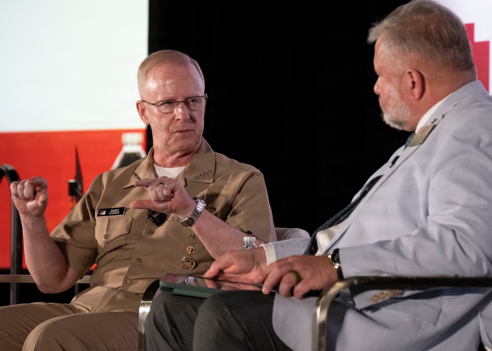 CNO delivers remarks during Modern Day Marine conference.