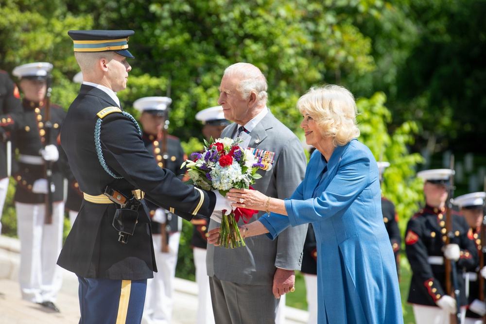 King Charles III and Queen Camilla Lay Wreath at the Tomb of the Unknown Soldier