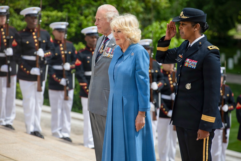 King Charles III and Queen Camilla Lay Wreath at the Tomb of the Unknown Soldier