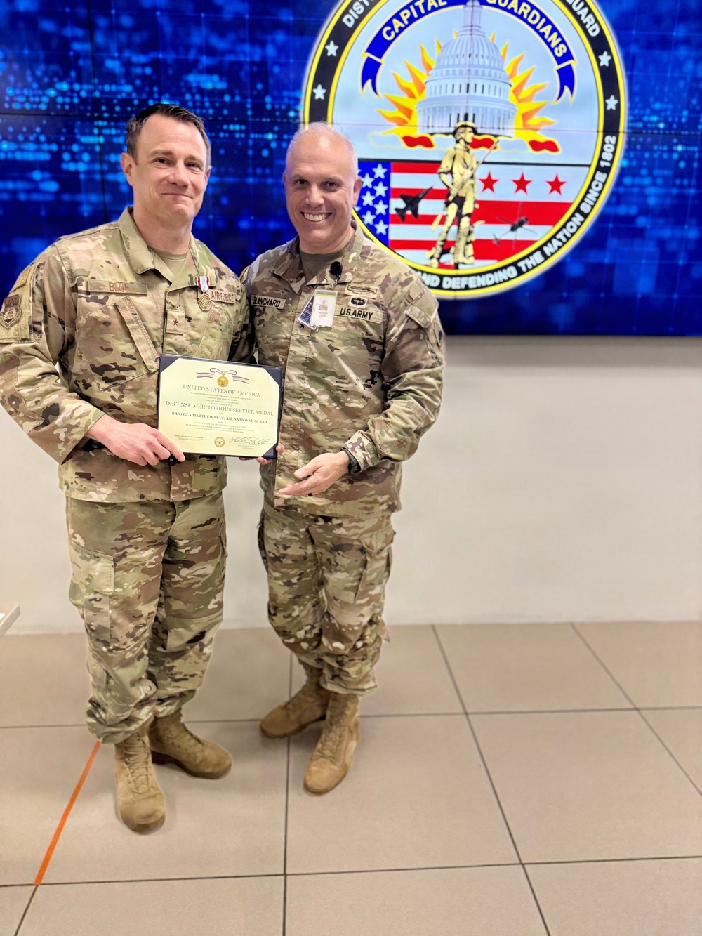 Presenting Meritorious Service Medal