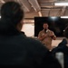Force Master Chief Dustin Kuers Speaks With Ronald Reagan Sailors