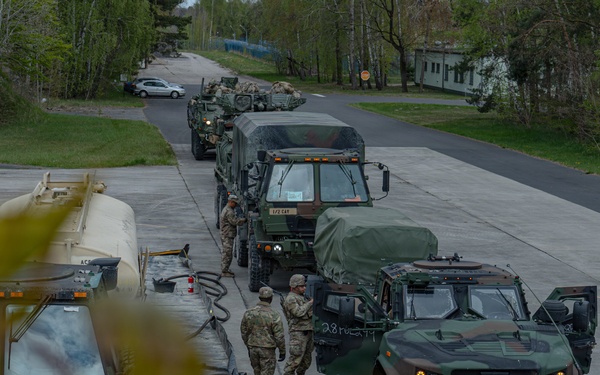2d Cavalry Regiment conducts refueling operations during Sword 26 convoy