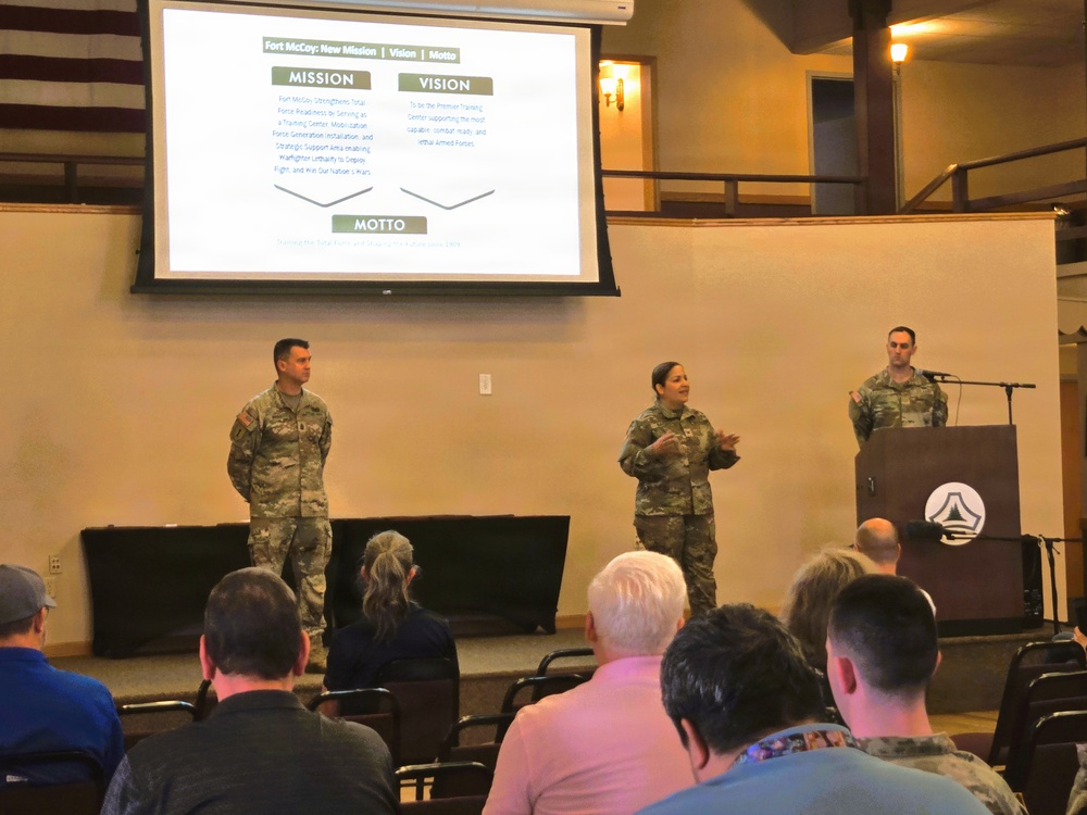 U.S. Army Garrison-Fort McCoy leaders hold April 2026 town hall meetings for installation workforce