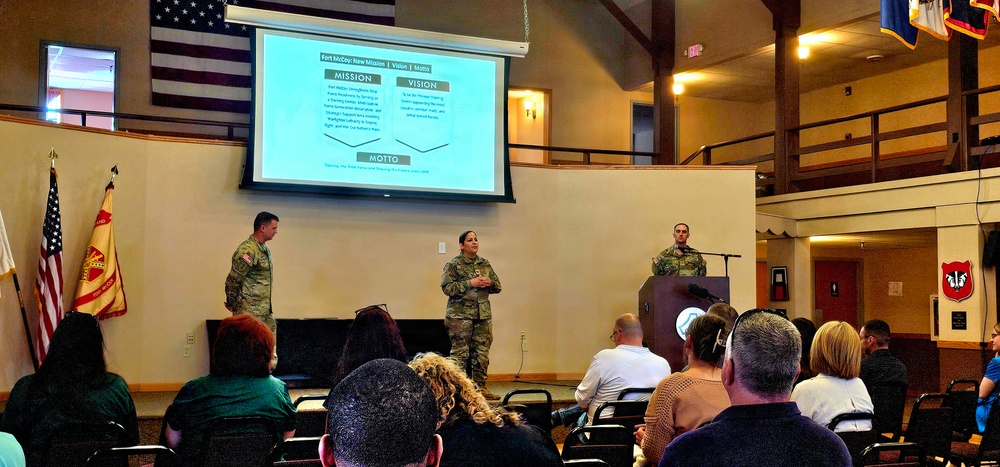 U.S. Army Garrison-Fort McCoy leaders hold April 2026 town hall meetings for installation workforce
