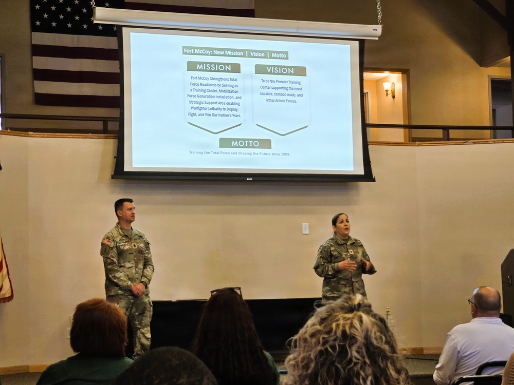 U.S. Army Garrison-Fort McCoy leaders hold April 2026 town hall meetings for installation workforce