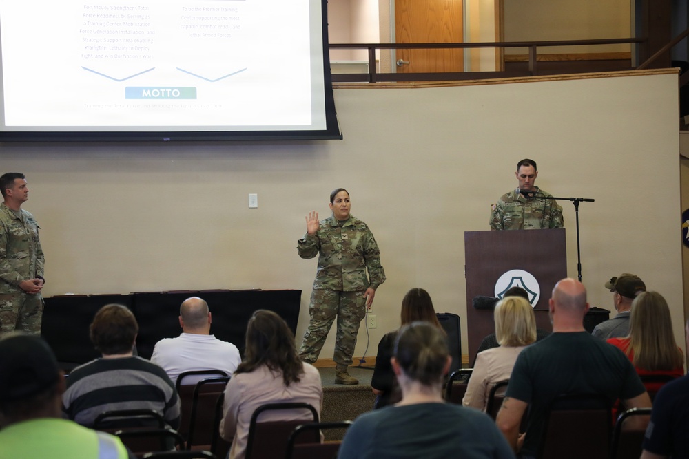 U.S. Army Garrison-Fort McCoy leaders hold April 2026 town hall meetings for installation workforce