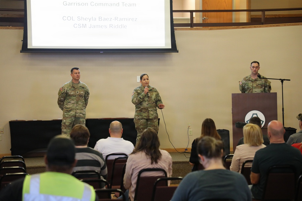 U.S. Army Garrison-Fort McCoy leaders hold April 2026 town hall meetings for installation workforce