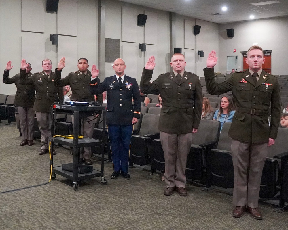 LANG commissions six new officers during ceremony at Camp Beauregard