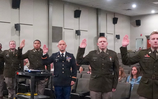 LANG commissions six new officers during ceremony at Camp Beauregard
