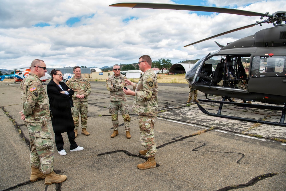 Oregon State House Representative April Dobson visits Oregon Citizen-Soldiers during their annual training in California