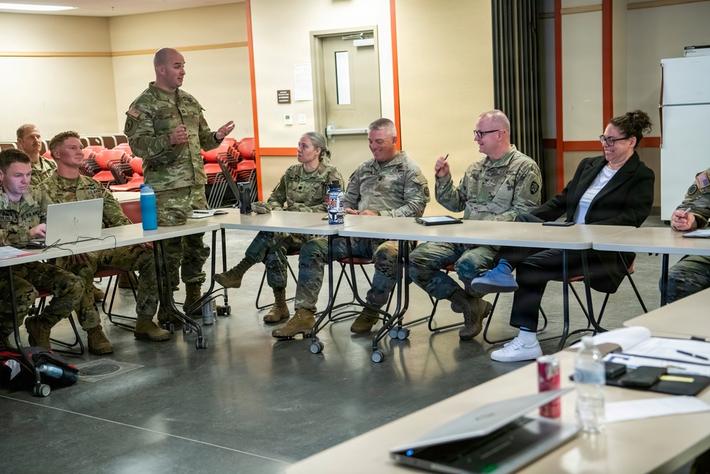 Oregon State House Representative April Dobson visits Oregon Citizen-Soldiers during their annual training in California