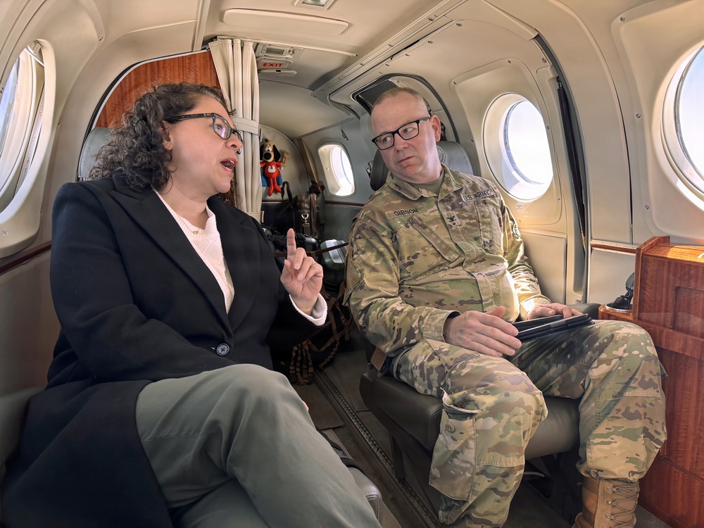 Oregon State House Representative April Dobson visits Oregon Citizen-Soldiers during their annual training in California