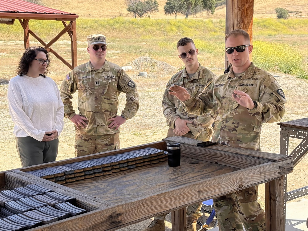 Oregon State House Representative April Dobson visits Oregon Citizen-Soldiers during their annual training in California