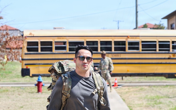 Soldier Arrives at The Combined Best Squad Competition at Fort Knox
