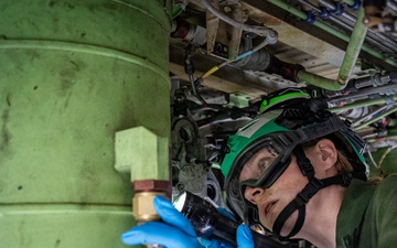 VP-26 Tridents Perform Hydraulic Maintenance on P-8A Poseidon