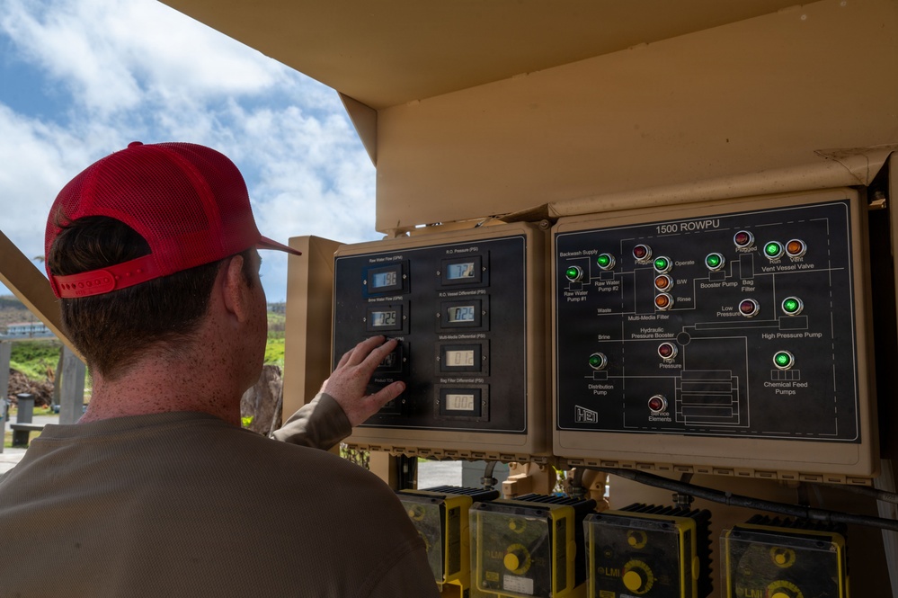 554th RED HORSE deploy Reverse Osmosis Water Purification Unit to Saipan