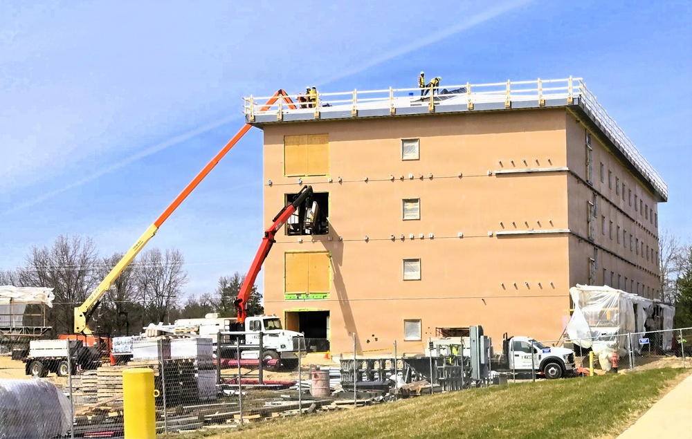 April 2026 construction operations for $55.75 million Collective Training Officers Quarters Project at Fort McCoy