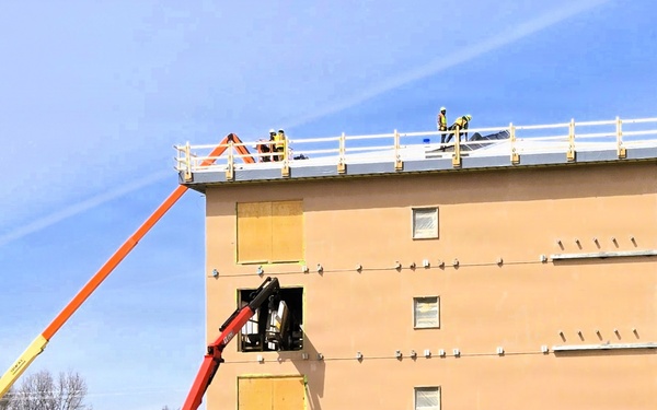 April 2026 construction operations for $55.75 million Collective Training Officers Quarters Project at Fort McCoy