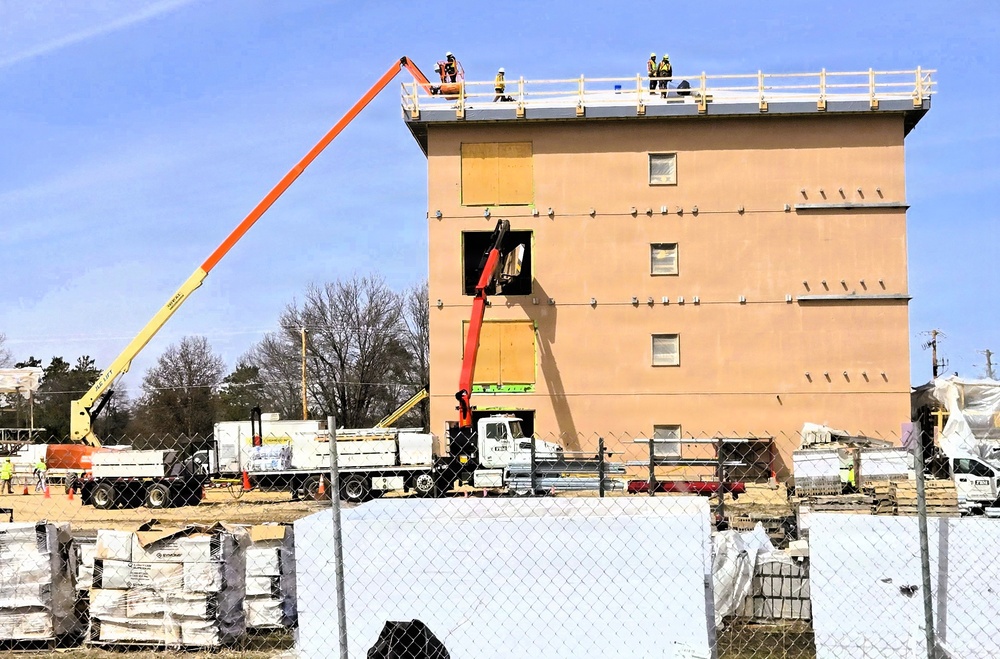 April 2026 construction operations for $55.75 million Collective Training Officers Quarters Project at Fort McCoy
