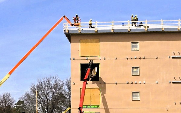 April 2026 construction operations for $55.75 million Collective Training Officers Quarters Project at Fort McCoy