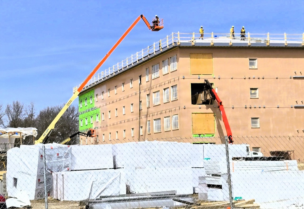 April 2026 construction operations for $55.75 million Collective Training Officers Quarters Project at Fort McCoy
