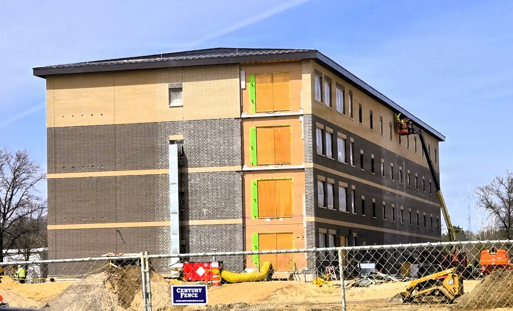 April 2026 construction operations for $55.75 million Collective Training Officers Quarters Project at Fort McCoy