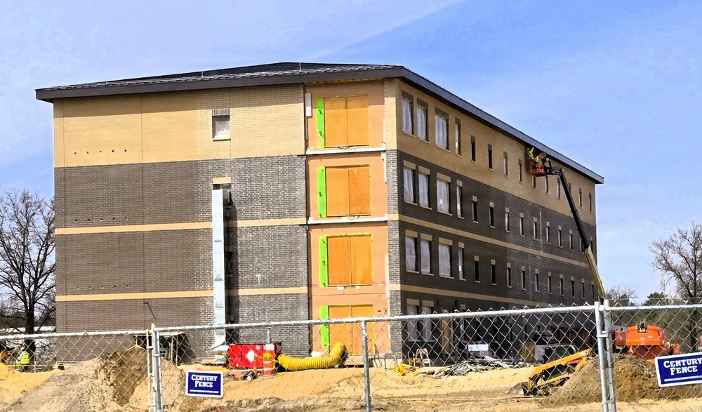 April 2026 construction operations for $55.75 million Collective Training Officers Quarters Project at Fort McCoy