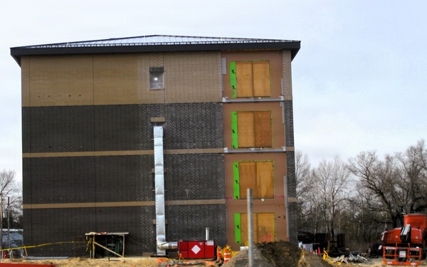 April 2026 construction operations for $55.75 million Collective Training Officers Quarters Project at Fort McCoy