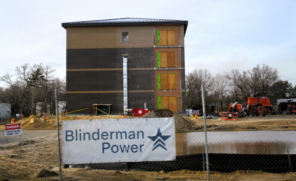 April 2026 construction operations for $55.75 million Collective Training Officers Quarters Project at Fort McCoy